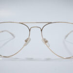 Gafas pues tipo aviador dorada unisex