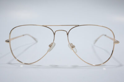 Gafas pues tipo aviador dorada unisex