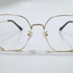 Gafas pues - montura en tendencia para mujer dorada