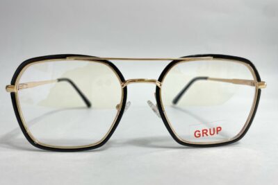 Gafas con Juliana montura en titanio para hombre dorada/negro