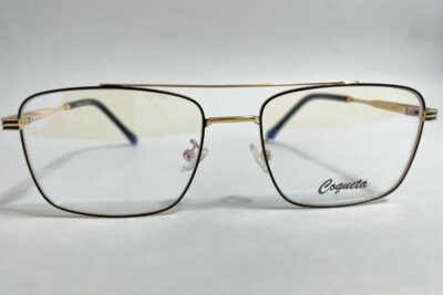 Gafas con Juliana montura en titanio hombre cuadrada doble puente