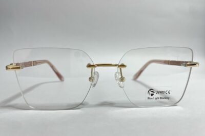 Gafas con Juliana montura en titanio para mujer tres piezas agatada