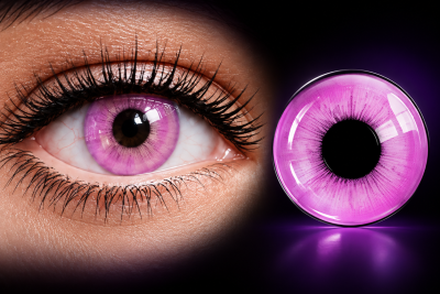Lentes de contacto Neón Rosado/Violeta