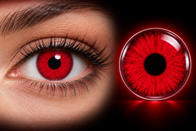 Lentes de Contacto Party Lens Rojo Intenso