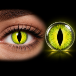 Lentes de Contacto Party Lens Amarillo/Verde Felino