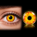 Lentes de Contacto Party Lens Amarillo Fuego
